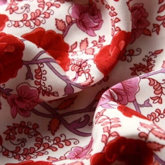 Rose Charm Boho Floral Print Midi Skirt - Picture 15 of 15